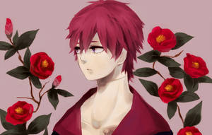 Sasori And Camellia Sasanqua Flowers Wallpaper