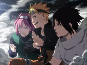 Sasuke And Sakura Enjoying A Moment Together Wallpaper