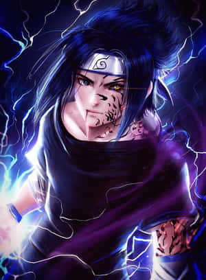 Sasuke Curse Hyperrealism Digital Fanart Wallpaper