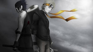 Sasuke Uchiha And Naruto In Naruto: Shippuden Wallpaper