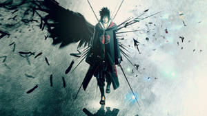 Sasuke Uchiha Curse Seal Of Heaven Wings Art Wallpaper