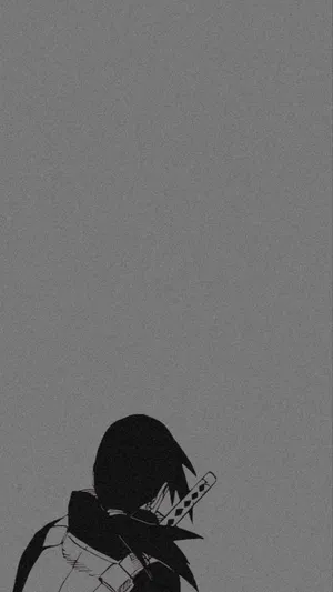 Sasuke Uchiha Minimalist Art Wallpaper