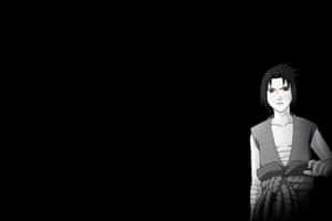 Sasuke Uchiha Monochrome Portrait Wallpaper