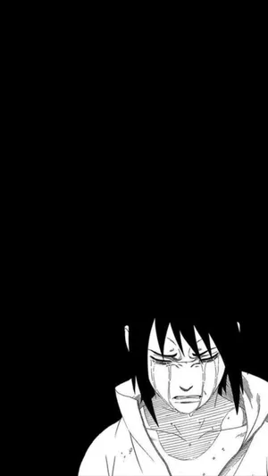 Sasuke Uchiha Monochrome Portrait Wallpaper