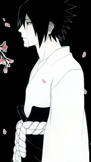 Sasuke_ Uchiha_ Monochrome_ Profile Wallpaper