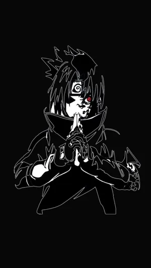 Sasuke_ Uchiha_ Sharingan_ Vector_ Art Wallpaper