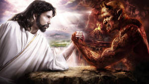 Satan Vs God Full Hd Wallpaper
