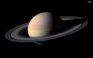 Saturn In Dark Space Wallpaper