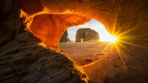 Saudi Arabia's Elephant Rock Wallpaper