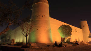 Saudi Arabia's Masmak Fortress' Lights Wallpaper