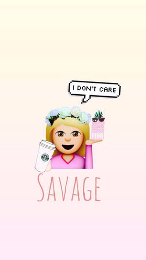 Savage Quote I Don't Care Wallpaper