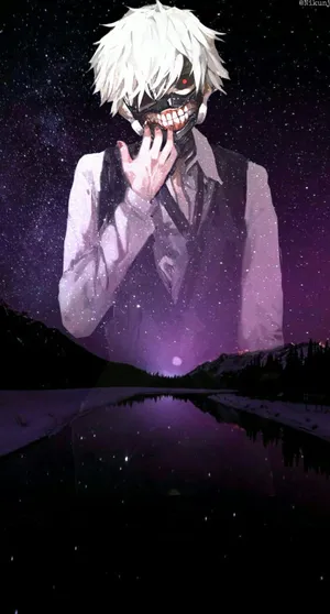 Say Goodbye To Dull And Generic Phones And Say Hello To The Vibrant And Unique Kaneki Phone Wallpaper