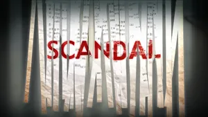 Scandal Lettering On A Ripped Paper Background Wallpaper