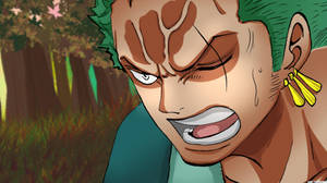 Scarred One Piece Zoro 4k Close Up Wallpaper