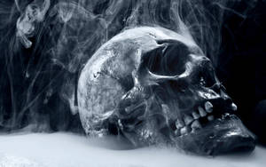Scary Halloween Smoky Skull Wallpaper