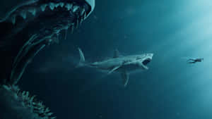 Scary Shark Hunting Other Shark Wallpaper