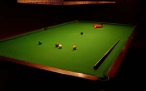 Scattered Balls Pool Table Wallpaper