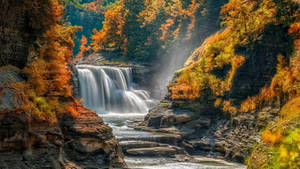 Scenic Beauty Of Letchworth State Park, New York Wallpaper