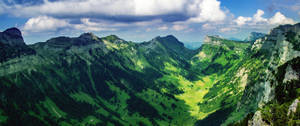 Scenic Valley Landscape Wallpaper