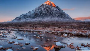 Scotland Mountain Orange Peak Wallpaper