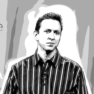 Scott Forstall In Black And White Aesthetic Wallpaper