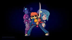 Scott Pilgrim Going In A Battle Wallpaper