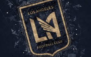 Scratchy Lafc Logo In Gold Wallpaper