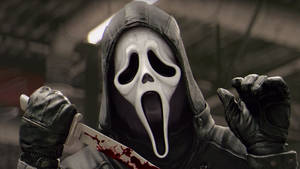 Scream Ghostface Bloody Knife Horror Wallpaper