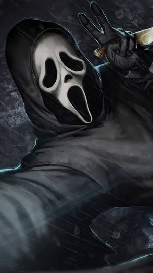 Scream Ghostface Digital Painting Wallpaper
