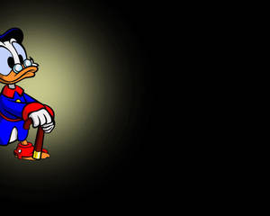 Scrooge Mcduck In Black Wallpaper
