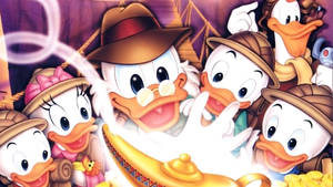 Scrooge Mcduck Kids Gold Lamp Wallpaper