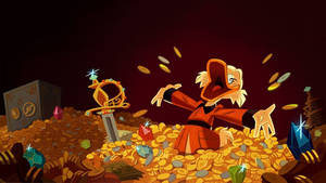 Scrooge Mcduck Mountain Of Treasure Wallpaper