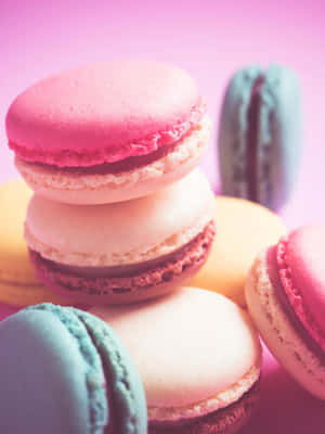 Scrumptious Assortment Of French Macarons Wallpaper