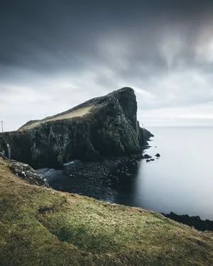 Sea Cliff Coastal Rock Formation Scotland Wallpaper