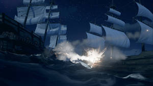 Sea Of Thieves Dark Ships Battle Wallpaper