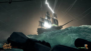 Sea Of Thieves Lightning Ship Wallpaper