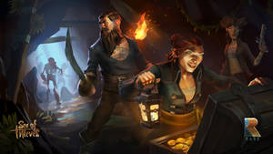 Sea Of Thieves Pirates Treasure Cave Wallpaper