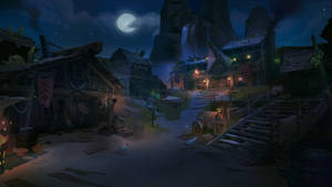 Sea Of Thieves Plunder Outpost Night Wallpaper
