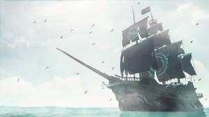 Sea Of Thieves Ship Foggy Ocean Wallpaper