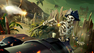 Sea Of Thieves Skeleton Fort Cannons Wallpaper