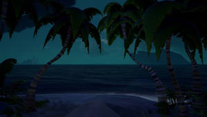 Sea Of Thieves Tropical Beach Night Wallpaper