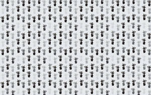 Seamless Cats Pattern Dark Gray Wallpaper