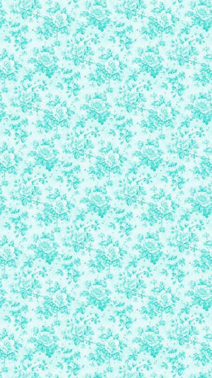 Seamless Floral Mint Green Iphone Wallpaper