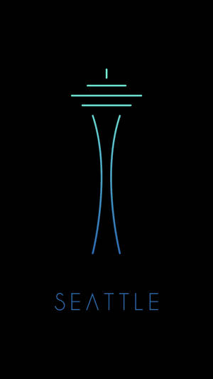 Seattle Iphone Simple Poster In Black Wallpaper