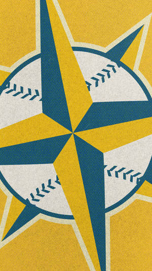 Seattle Mariners Star And Baseball Logo Wallpaper
