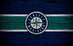 Seattle Mariners With Wooden Pattern Wallpaper