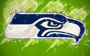 Seattle Seahawks Logo Green Paint Wallpaper