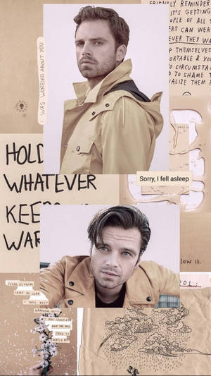 Sebastian Stan Yellow Jacket Aesthetic Wallpaper
