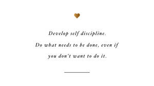 Self-discipline Encouraging Quote Wallpaper Wallpaper