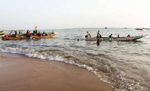 Senegal Boats With Flag Wallpaper